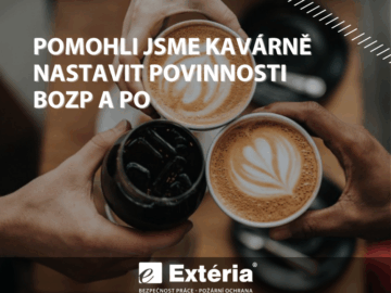 Pomohli jsme kavárně nastavit povinnosti BOZP a PO hned od začátku